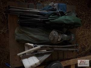lot 460 image: Lot of camping chairs with propane ...