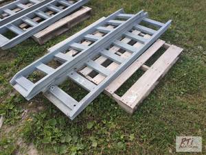 lot 485 image: Pair of 6ft galvanized ramps. Item ...