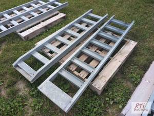 lot 486 image: Pair of 6ft galvanized ramps. Item ...