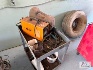 lot 508 image: Steel Cart with ZENY PLASMA CUTTER ...