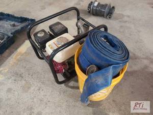 lot 35 image: Honda 2-inch semi trash pump with s...