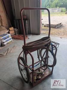 lot 45 image: Torch cart with A&O hoses and torch...