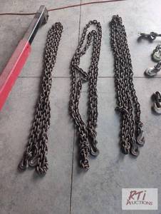 lot 48 image: 3X Grade 70 20ft chains...
