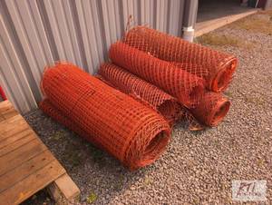 lot 73 image: Several rolls of snow fence...
