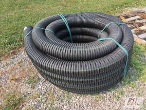 lot 76 image: 100 foot roll of 4-inch plastic per...