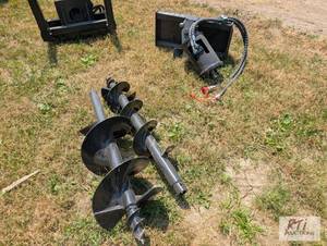 lot 73 image: Hydraulic post hole digger for mini...