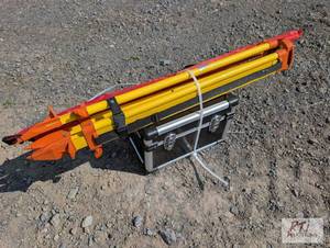 lot 109 image: Laser transit with tripod and gradi...