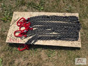 lot 168 image: 4X New Grade 70 7ft double chain sl...