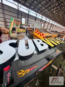 lot 181 image: SUBWAY Restaurant Sign. 2FT X 11FT....