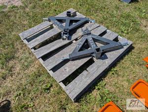 lot 83 image: 2X Wolverine 3pt hitch receivers. ...