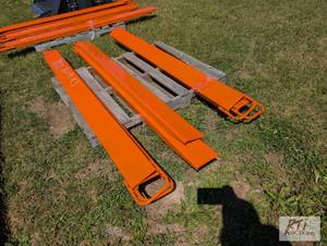 lot 87 image: 3X Pairs of fork extensions, 76in ...