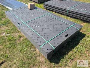 lot 215 image: 15X 4ft x 8ft plastic ground mats w...