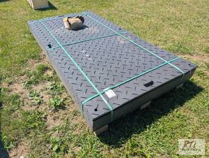 lot 216 image: 15X 4ft x 8ft plastic ground mats w...