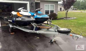 lot 48 image: 2017 Sea-Doo Spark and 2014 Sea-...