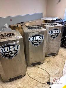 lot 205 image: (3) Quest Power Dry 4000 Pro Dehumi...