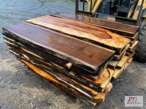 lot 211 image: 30 Live Edge Mixed species slabs. 1...