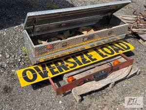 lot 218 image: Aluminum toolbox, oversize load ...