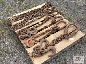 lot 244 image: Lot of (7) assorted chain slings...