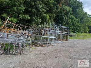 lot 250 image: Large pile of angle and boxed iron....
