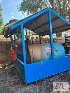 lot 258 image: 500 gallon fuel tank with electric ...