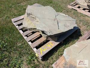 lot 262 image: (2) Large flat landscape boulders, ...