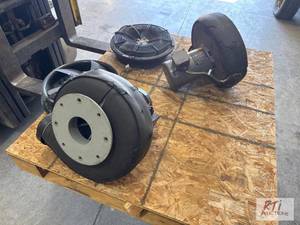 lot 273 image: (2) Black air turbines. .5hp. 3 pha...