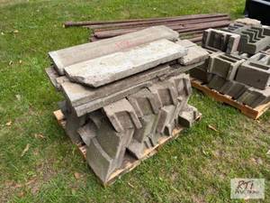 lot 12 image: (3) Pallets of concrete block...