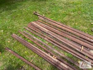 lot 13 image: Approximately (20) 11ft steel pipes...