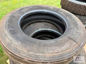 lot 19 image: (2) pallet of heavy truck tires and...