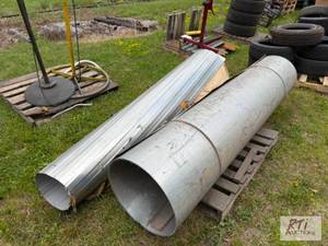 lot 31 image: Rolled sheet aluminum, 8ft long....