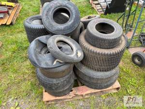 lot 35 image: Pallet of mixed tires for landscape...