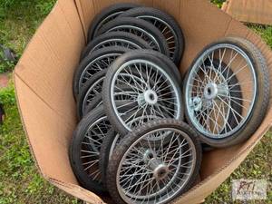 lot 39 image: Wheels for torch carts...