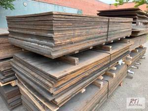 lot 53 image: (2) Piles of mixed-size 1-inch plyw...
