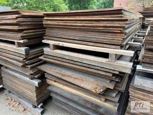 lot 58 image: Complete stack of 1-inch plywood.&n...