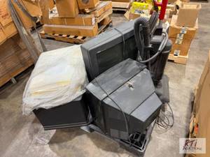 lot 136 image: TVs and vacuum....