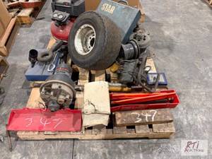 lot 347 image: Air compressor, tools, and more.&nb...
