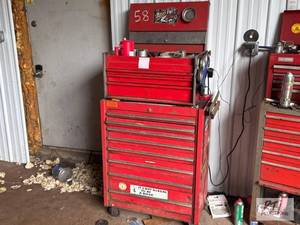 lot 58 image: Rolling tool chest and cabinet with...
