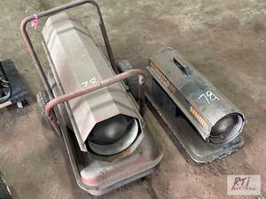 lot 78 image: (2) small portable heaters...