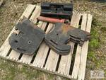 (8) New Holland weights, bracket, a...