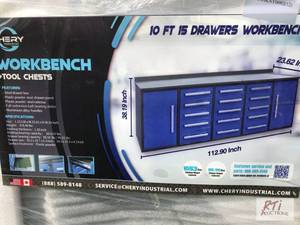 lot 24 image: Chery Industrial 10ft 15-drawer too...