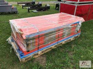 lot 73 image: 6X 3 shelf metal pallet racking, 78...