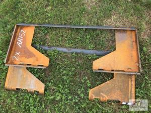 lot 83 image: 2X Open frame skid loader attachmen...
