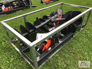 lot 86 image: 2X Wolverine hydraulic post hole di...