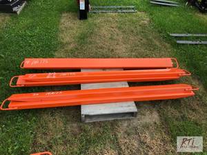 lot 91 image: 3X 82in fork extensions. MDI Item ...