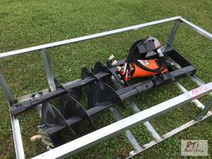 lot 222 image: Wolverine hydraulic post hole digge...
