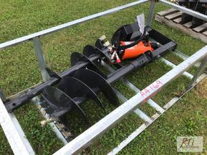 lot 223 image: Wolverine hydraulic post hole digge...