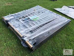 lot 246 image: 2X 16ft bi parting decorative steel...