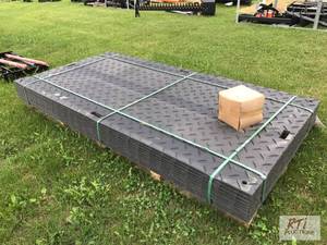 lot 250 image: 12X 4 x 8 plastic ground mats with ...