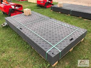 lot 251 image: 12X 4 x 8 plastic ground mats with ...