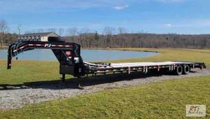 lot 41 image: 2022 PJ 3F492 gooseneck trailer. 25...